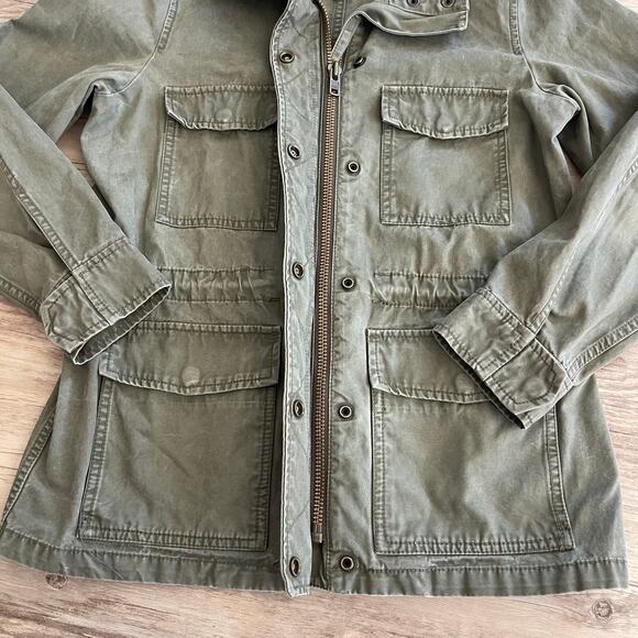 Madewell Women Utility Jacket Army Green Full Zip Adjustable Waist Size XXS - Picture 5 of 10